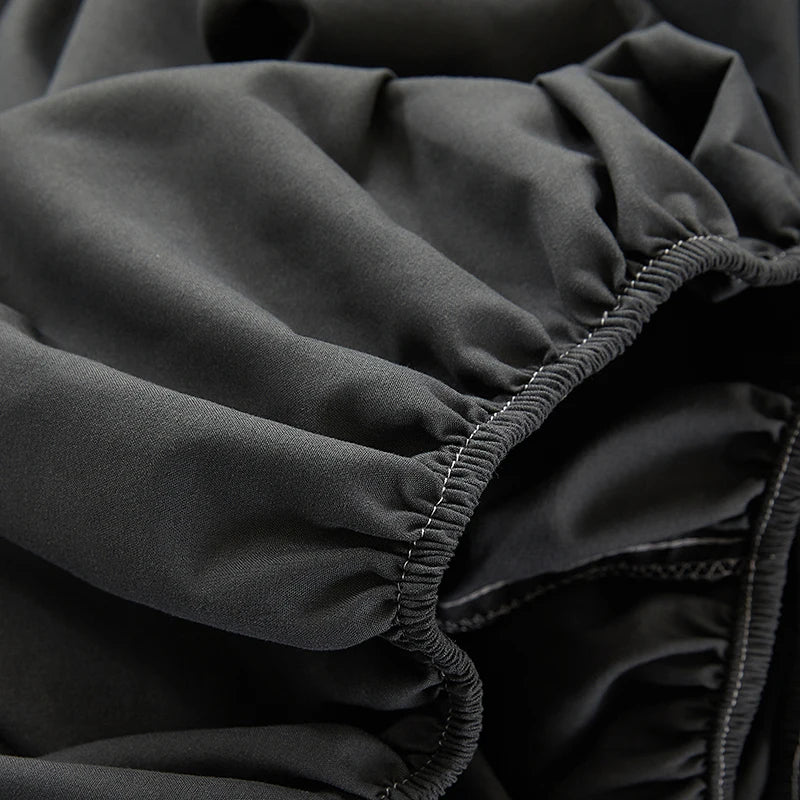 Drap-housse premium 100 % coton avec bande élastique gris foncé - AU FIL DU LIT