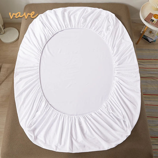 Drap-housse premium 100 % coton avec bande élastique blanc - AU FIL DU LIT
