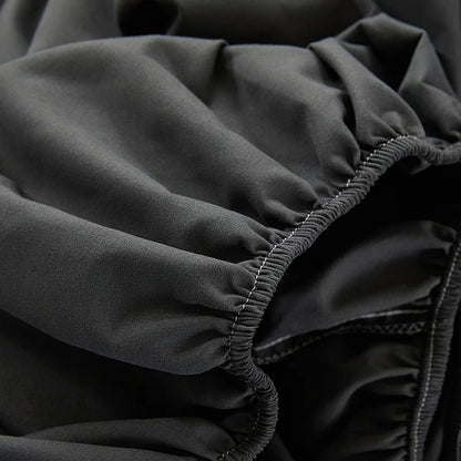 Drap-housse premium 100 % coton avec bande élastique gris foncé - AU FIL DU LIT